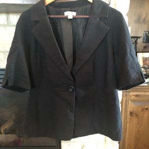 Coldwater Creek Black Short Sleeve Blazer